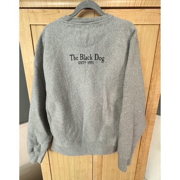 The Black Dog Sweatshirt Adult Small Heavy Gray Pullover Crewneck *small flaws* - Picture 3 of 6